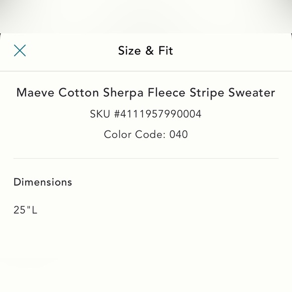 NWT new XS fits small Anthropologie Maeve Sherpa fleece stripe blue sweater top - Picture 14 of 17